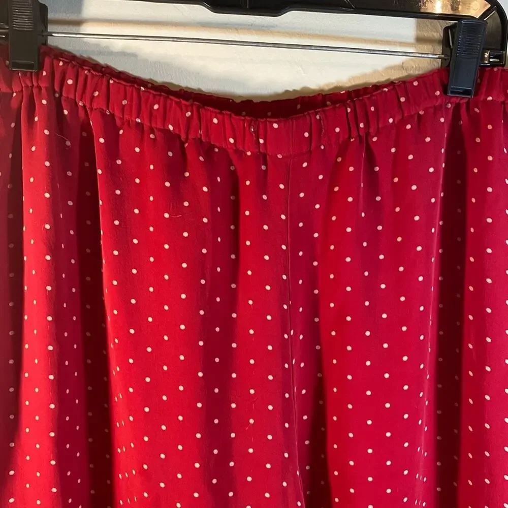 Lauren Ralph Lauren Red White Pock Dot Dress Pants Size Large - Picture 9 of 9